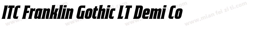 ITC Franklin Gothic LT Demi Compressed Italic字体转换